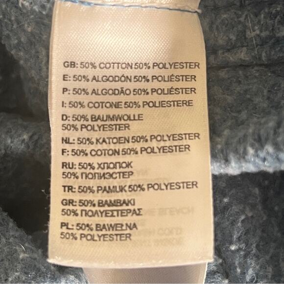 The North Face men’s Blue Zip-Up Hoodie front logo size medium - Picture 5 of 7